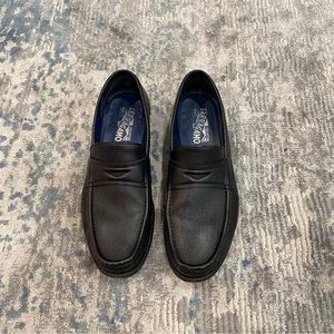 Ferragamo black leather loafers